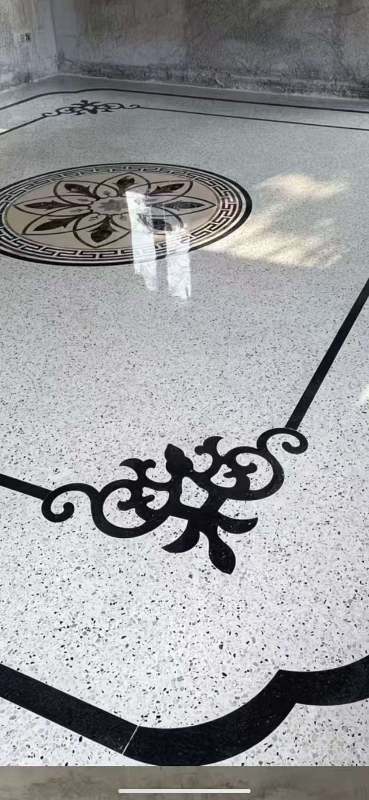 水磨石地面花样图片