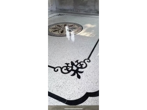 水磨石地面花样图片